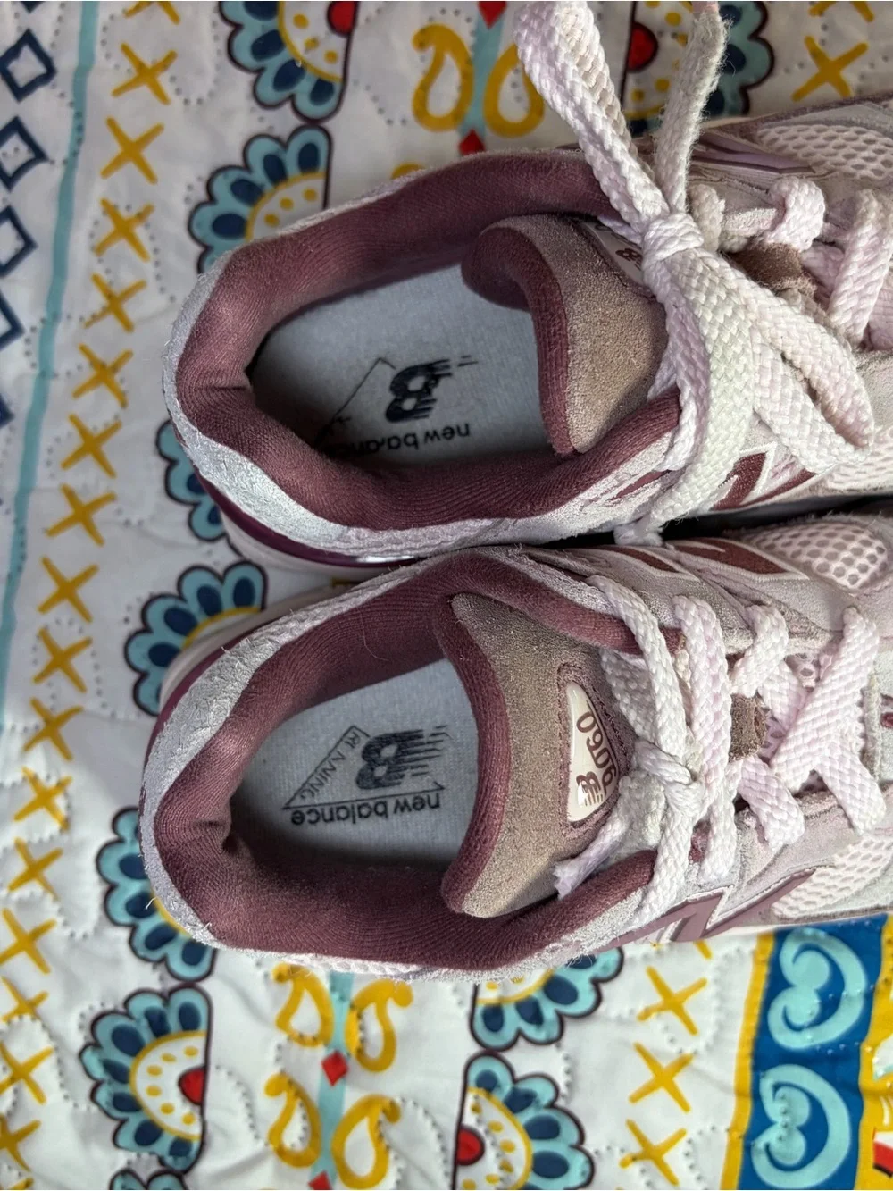 New Balance Kids Light Pink and Rose Sneakers